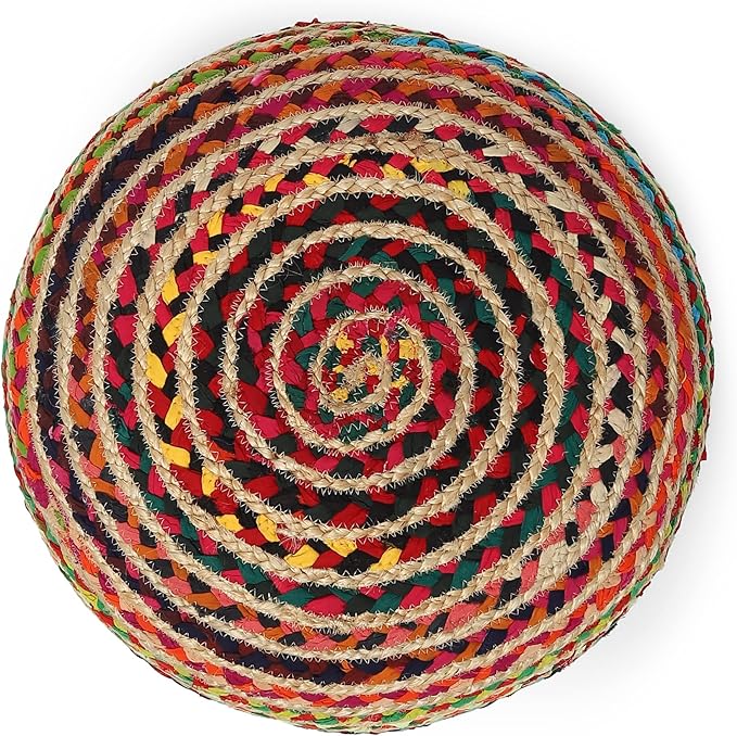 REDEARTH · Round Pouf Ottoman - Image 5