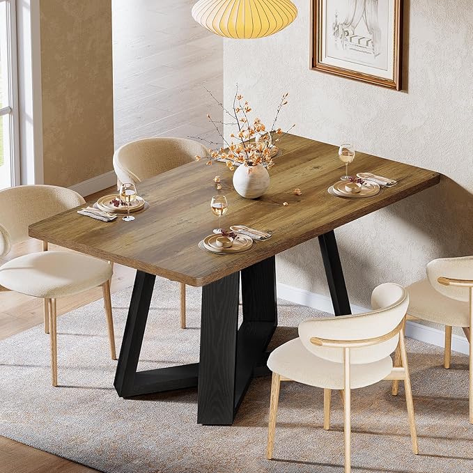 Tribesigns 47-Inch Dining Table Set of 2, Farmhouse Kitchen Table - Image 5