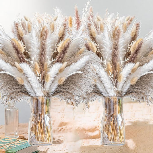 300PCS Natural Pampas Grass Mix Bouquet | Dried Pampas Bouquet by Naturalpampa
