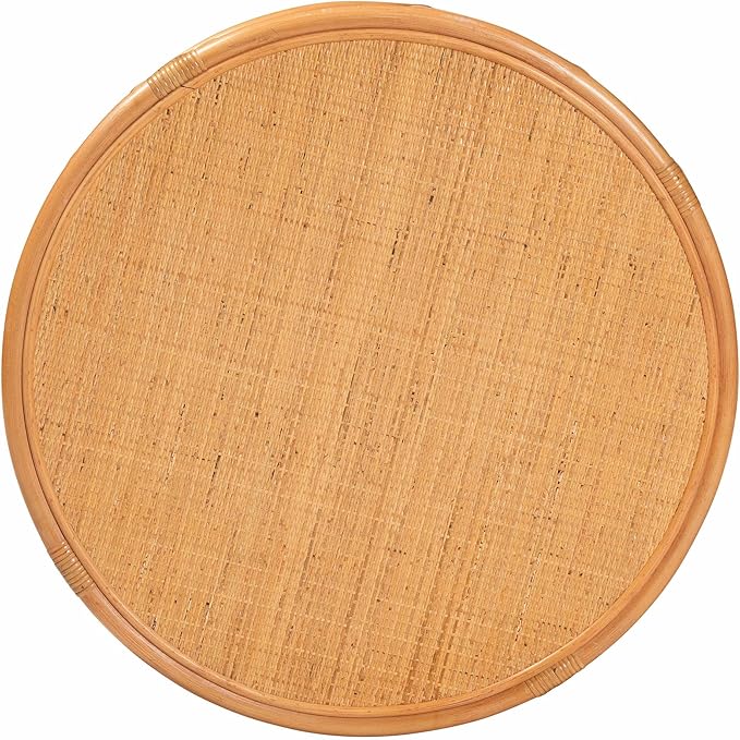 Bali & pari Raflesia Modern Bohemian Natural Rattan Coffee Table - Image 5