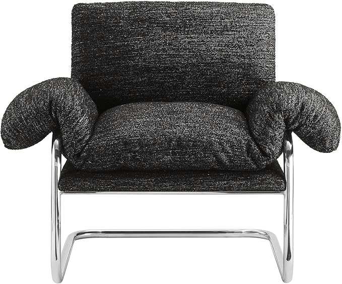 Modway Ansel Boucle Accent Chair in Charcoal - Image 8