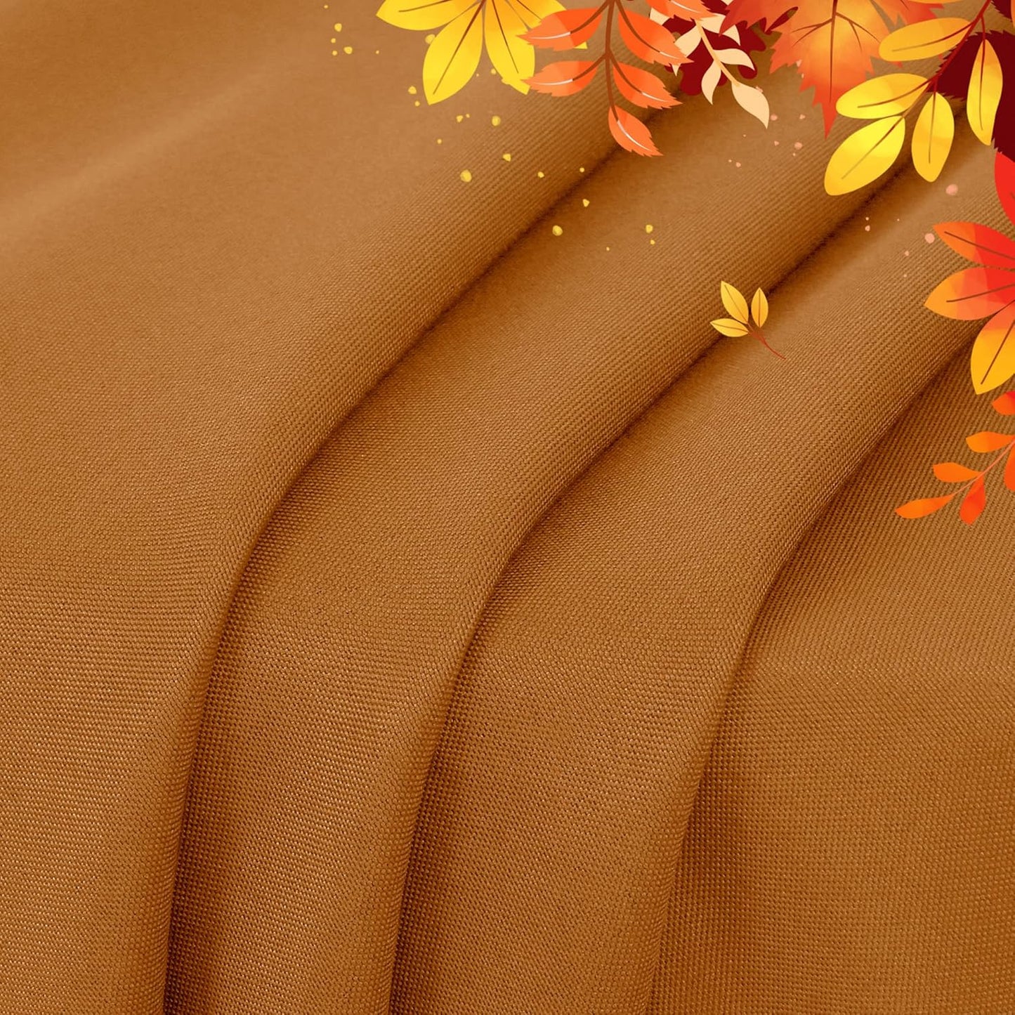 sancua 6 Pack Round Tablecloth 90 Inch, Stain and Wrinkle Resistant Fall Table Cloth - Washable Polyester Decorative Fabric Table Cover for Dining, Thanksgiving Parties and Camping, Bronze