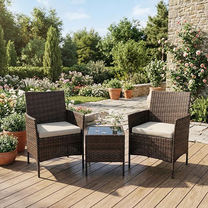GarveeLife 3 Pieces Patio Furniture Set, Outdoor Furniture Sets - Image 2