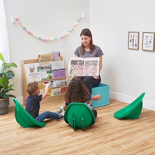 ECR4Kids Plastic Leaf Scoop Floor Rocker Seat, Classroom Furniture - Image 11