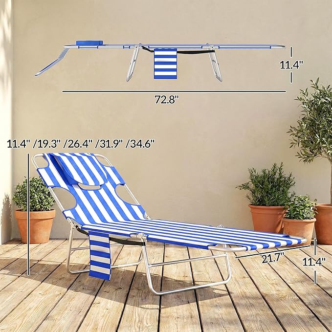 Outsunny Chaise Lounge Chair Outdoor - Image 3