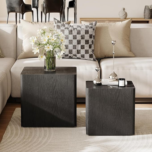 Nesting Coffee Table Set of 2, Modern Coffee Table and End Table Sets, Small by UNDUSLUY
