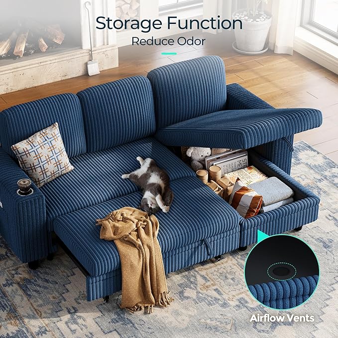 LINSY HOME Sectional Sleeper Sofa - Image 4
