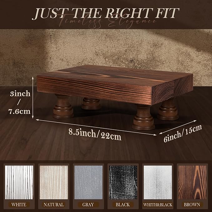 EOSAHR Farmhouse Pine Wood Risers - Image 2