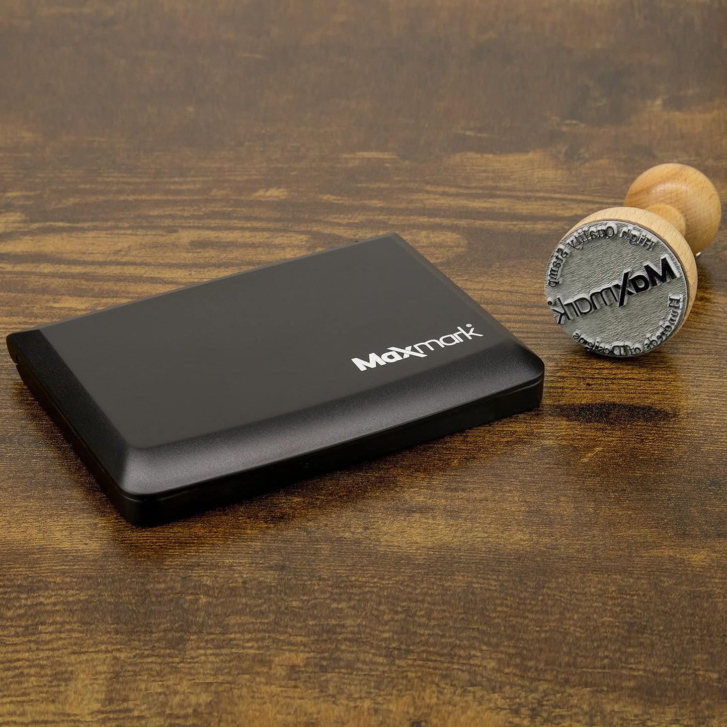 MaxMark Large Premium Crimson RED Ink Stamp Pad - 3.5" x 6.25" - Quality Felt Pad