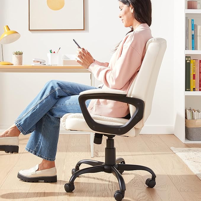 Amazon Basics Classic Puresoft PU Padded Mid-Back Office Chair - Image 2