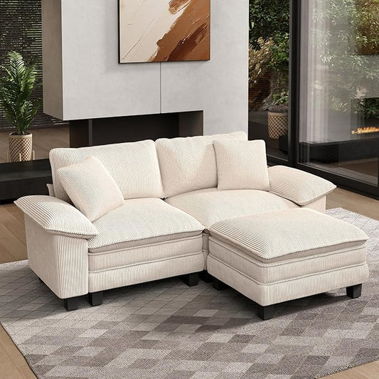 HERA'S HOUSE 88" Modular Sectional Sofa, L Shaped Couches by HERASHOUSE