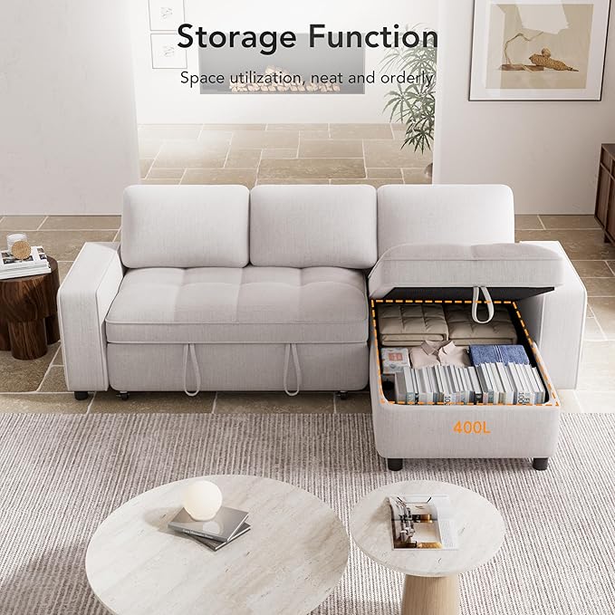 Vipbear 81" Sectional Sleeper Sofa - Image 7