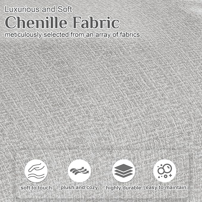 134" Oversized Sectional Sofa for Living Room, Modern Luxury Plush Chenille - Image 5