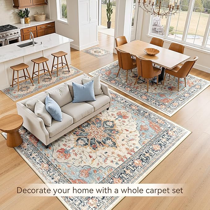 RELEANY Area Rugs 2'x10' Runner Rug Non Slip Washable - Image 3