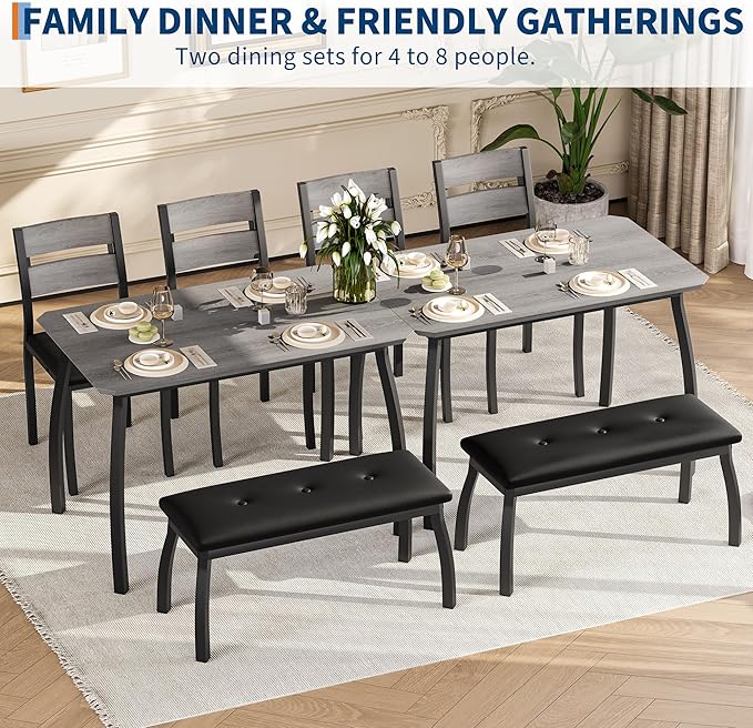 IDEALHOUSE 43'' Dining Table Set - Image 6