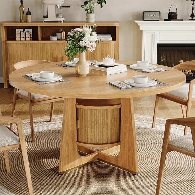 IRONCK 47 Inch Round Dining Table by IRONCK