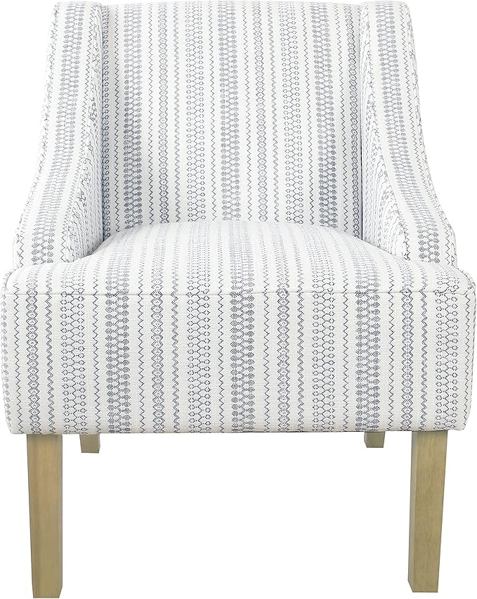HomePop Swoop Arm Accent Chair, Ivory Stripe - Image 5
