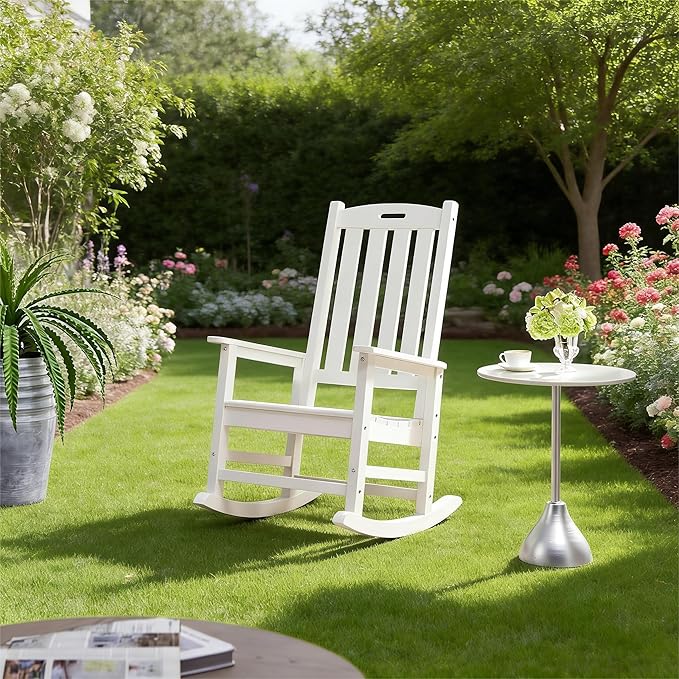 Psilvam Oversized Outdoor Rocking Chair, - Image 2