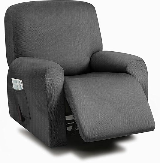 ULTICOR 4-Piece, 1 Seat Recliner Cover, Yarn Dyed Reclining Chair Covers by ULTICOR