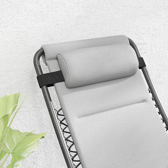 Outsunny Zero Gravity Chairs Set of 2, Reclining Folding Zero Gravity Lounge - Image 8