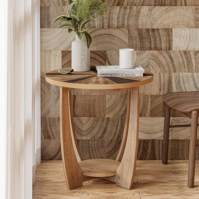 COZAYH Rustic Farmhouse End Table - Image 6