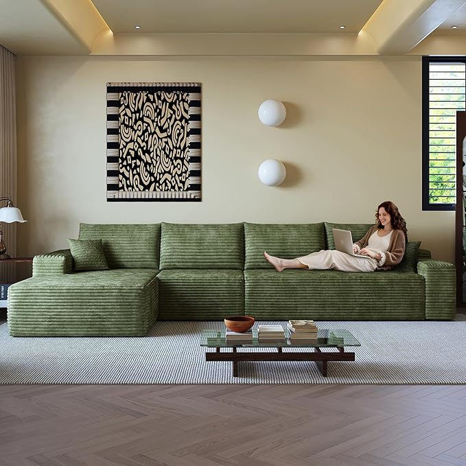 AUGOP 136" Sectional Couches for Living Room Modern Modular Sofa by AUGOP