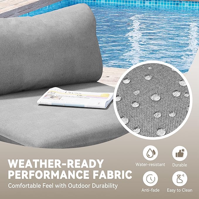 Crestlive Products Outdoor Patio Furniture Set, 4 Seater Modular Oversized - Image 7