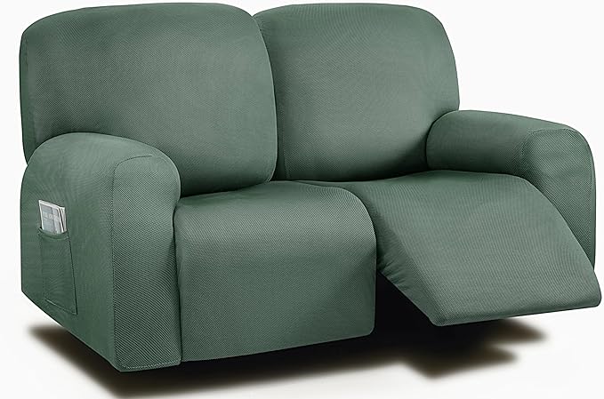 ULTICOR Reclining Loveseat Slipcover, 6-Piece Yarn Dyed Loveseat Reclining Sofa by ULTICOR