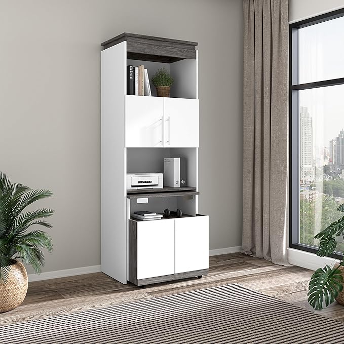 Bestar Orion 30W Tall Storage Cabinet - Image 4
