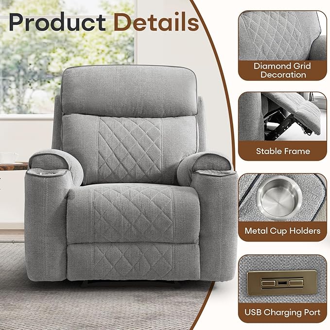 HAOMARKETS Power Reclining Loveseat Sofa - Image 4