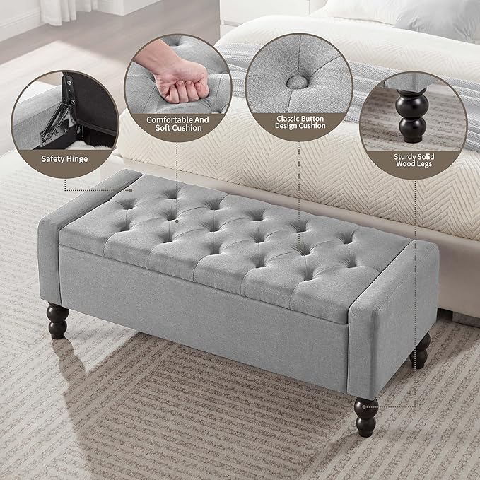 50" W Storage Ottoman Bench - Image 5