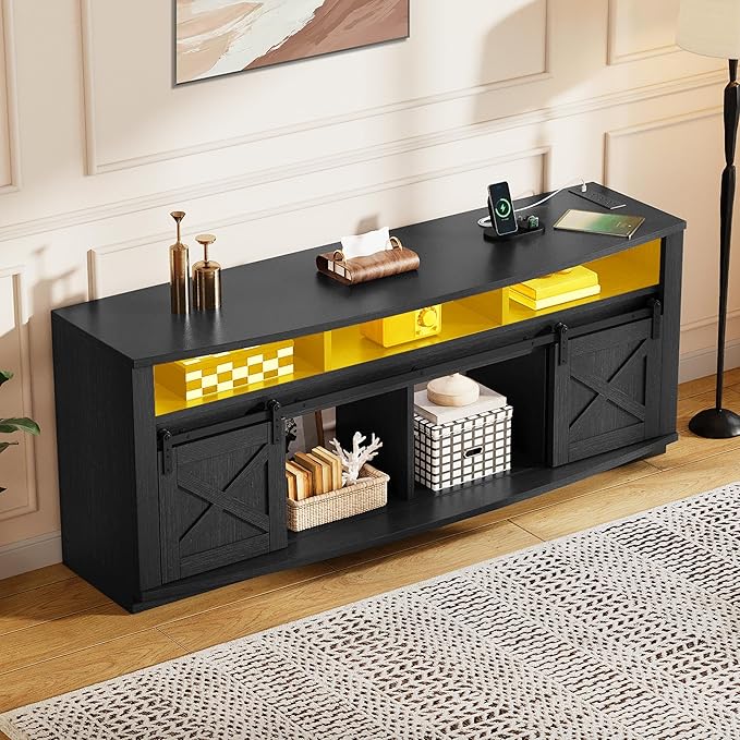 YITAHOME TV Stand for 75/80 Inch TV, Media Furniture TV Table - Image 3