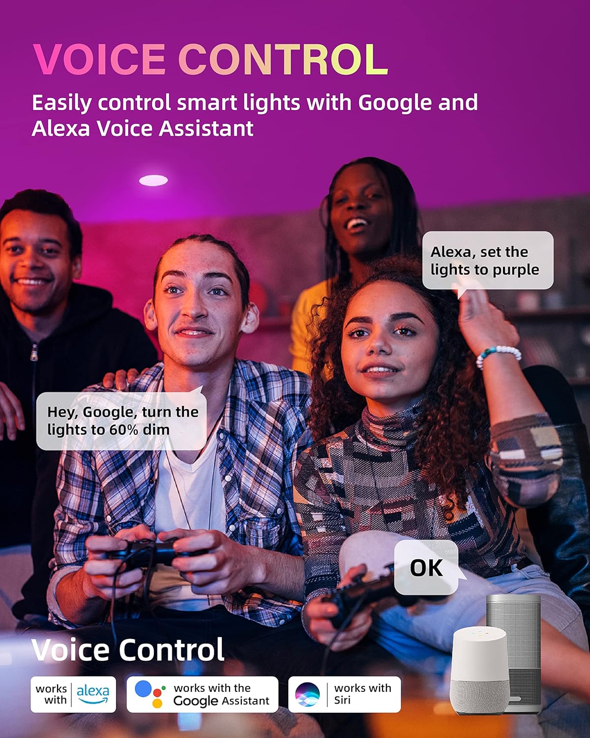 12 Pack Smart Recessed Lighting 4 Inch, Ultra-Thin LED Recessed Lighting 9W 700LM Smart Downlight with Junction Box, Compatible with Alexa/Google Assistant - ETL and Energy Star Certified