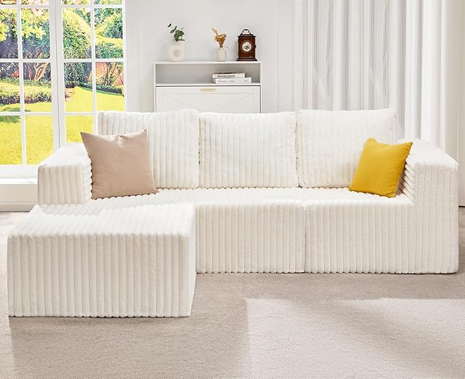 Hobestluk Modular Sectional Sofa Memory Foam Couch Oversized Sectional Sofa by YourHomeDeservesMore