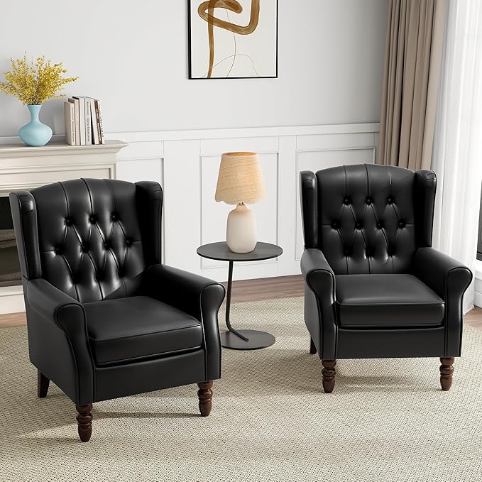 Mid-Century Modern Wingback Accent Chair - Image 6