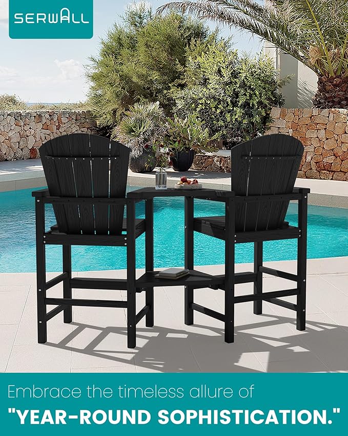 SERWALL Tall Adirondack Chairs Set of 2 - Image 6