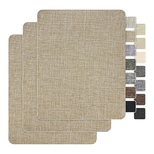 BESEZX Linen Fabric Repair Patch，3 PCS 9 * 11 Inch Self-Adhesive Couch Fabric by Besezx
