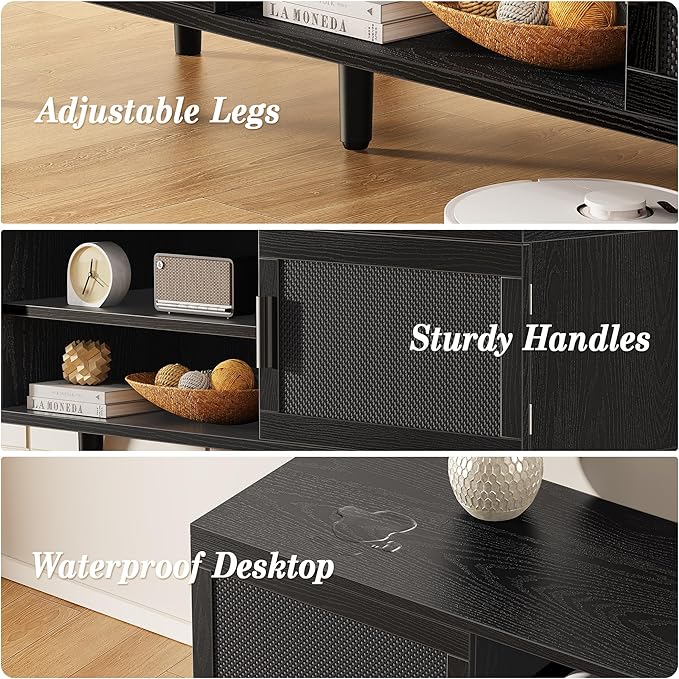 SUPERJARE TV Stand for 65 Inch TV, Entertainment Center - Image 9