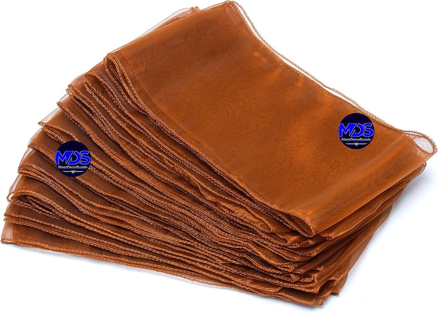 MDS Pack of 200 PCS Organza Chair Sashes Wider Dining Chair Bows Ribbon Tie Back for Wedding Party Birthday Bridal Shower Reception Event Banquet Home Chair Cover Decoration - Bronze