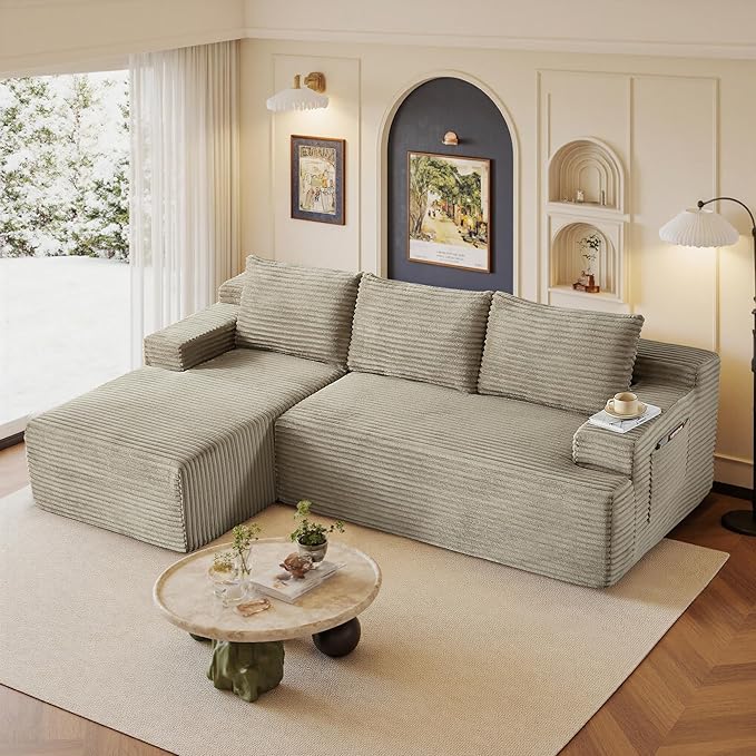 96" Sectional Couches for Living Room Cloud Couch Sofa by AWarmHomeForYou
