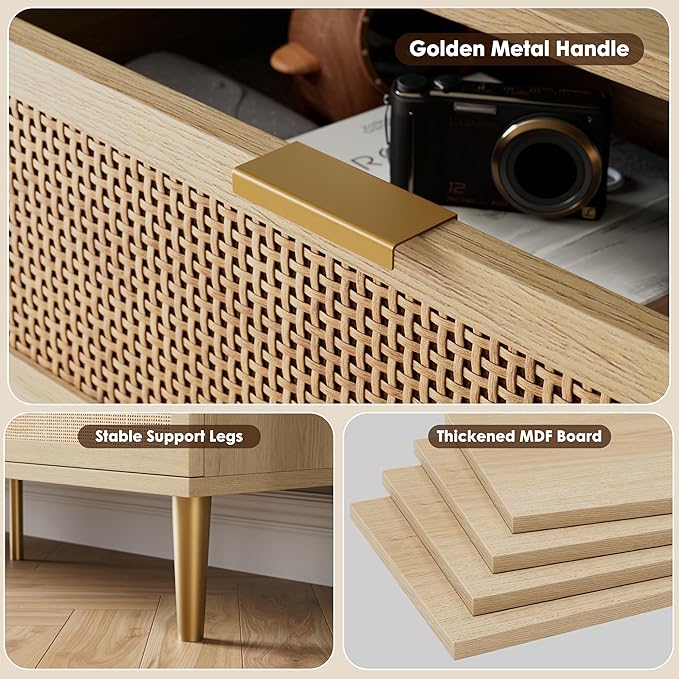 GarveeHome Rattan 8 Drawer Dressers - Image 8