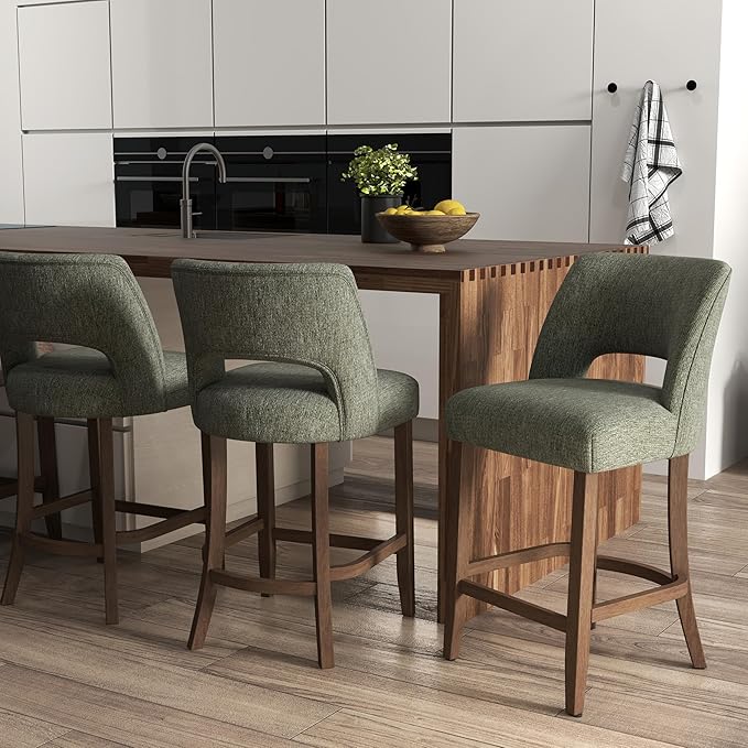 VKNOW Bar Stools Set of 6, Modern Counter Stools - Image 4