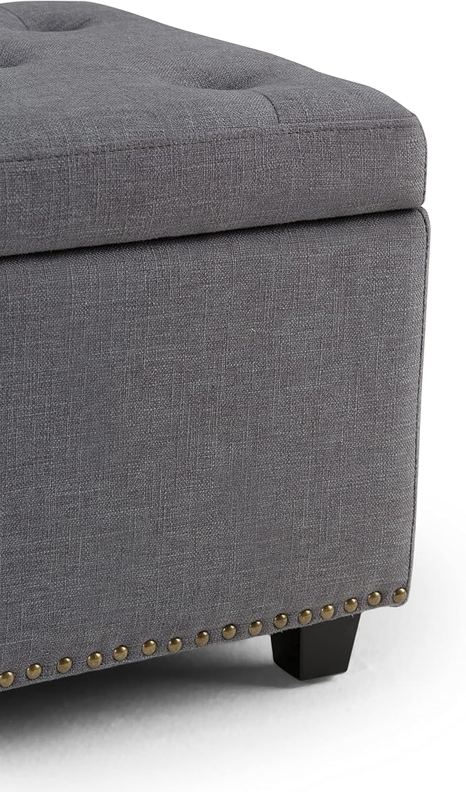 SIMPLIHOME Hamilton Storage Ottoman - Image 6