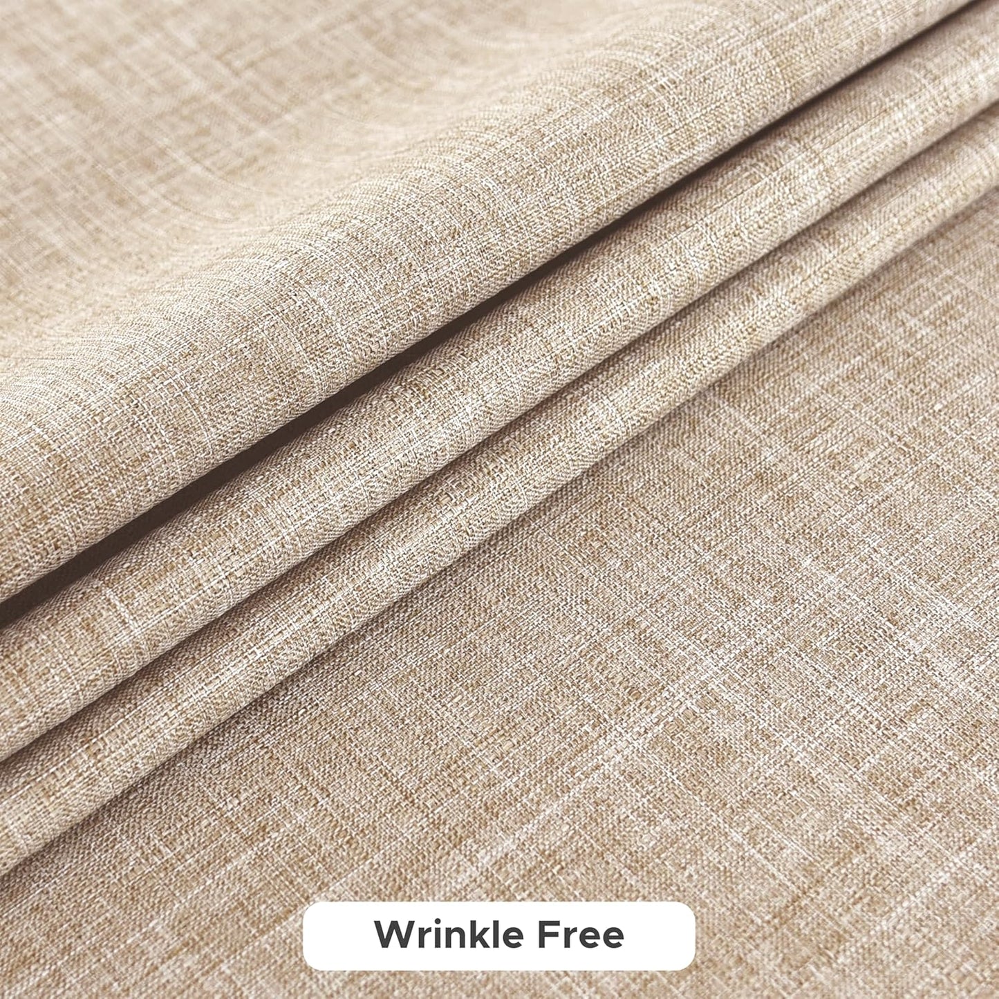 Fitable Faux Linen Tablecloths for Rectangle Tables: Water & Stain Resistant Farmhouse Table Cloth, Washable Burlap Textured Table Covers for Kitchen Dining Party(2 Pack, 60x84 Inch, Beige)