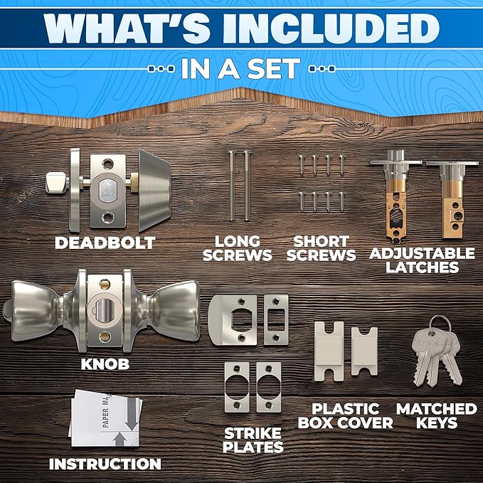 Mobile Home Door Knobs with Deadbolt – Exterior Front Door Lock Set of 2 - Image 5