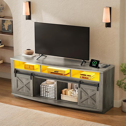 YITAHOME TV Stand for 75/80 Inch TV, Media Furniture TV Table by YITAHOME