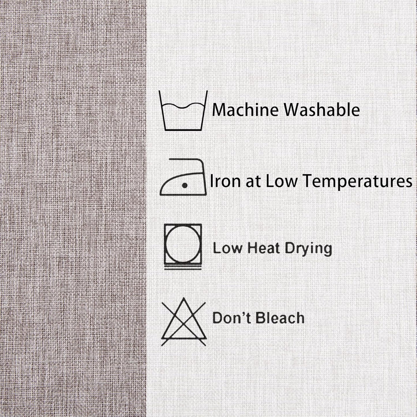 Hiasan Faux Linen Square Tablecloth - Wrinkle and Stain Resistant Washable Table Cloth for Kitchen Dining Room Holiday Table Cover for Party Dinner, Stone, 60 x 60 Inch