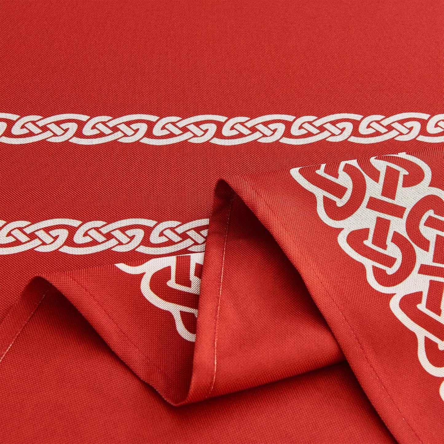Celtic Knot Table Cloth Rectangle Table 57x118 Inches Waterproof Hot Red Rectangle Tablecloth for Kitchen Dining Party