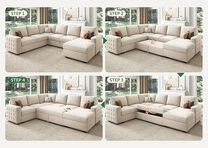 HONBAY Sectional Sleeper Sofa - Image 7