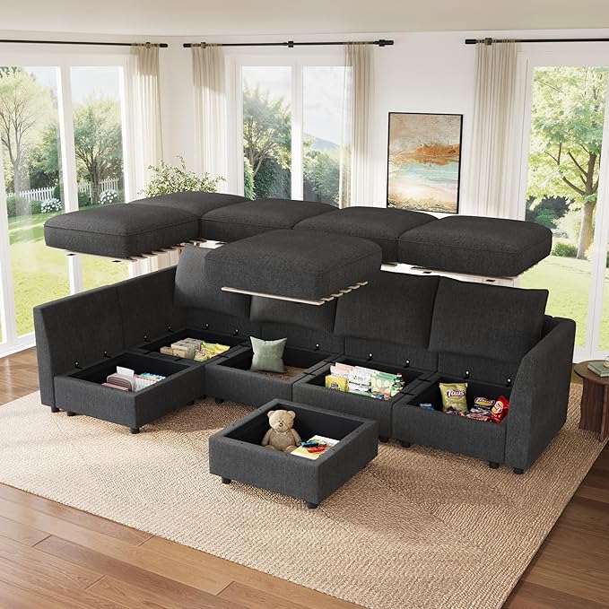 HONBAY Modular Sectional Sofa L Shaped Sectional Couch - Image 3
